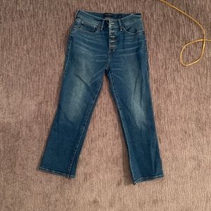 Lucky Brand Ava Mid Rise Crop Mini Boot Denim Jeans